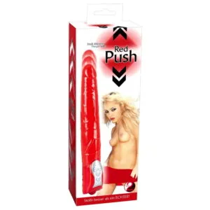 Red Push Vibrator med Stødfunktion