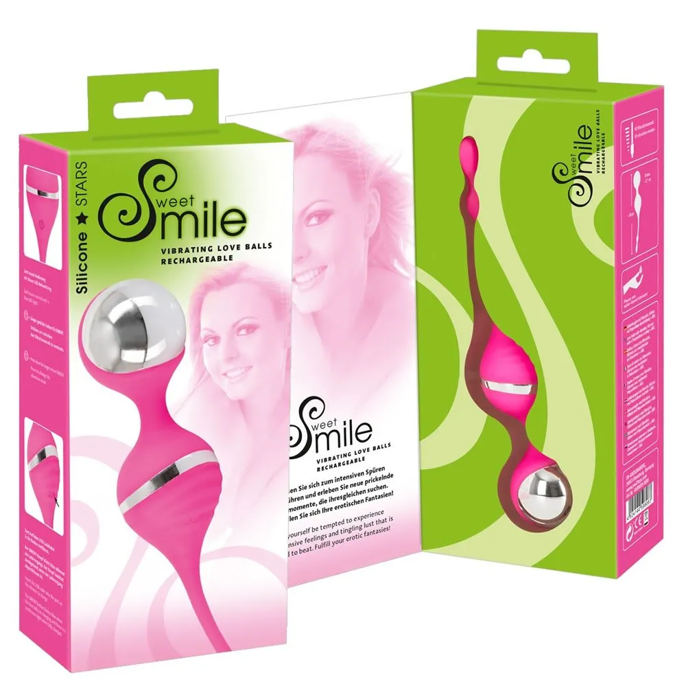 Sweet Smile Bækkenbundskugler med VibratorPink