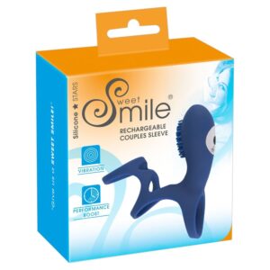 Sweet Smile Par Sleeve med VibratorBlå