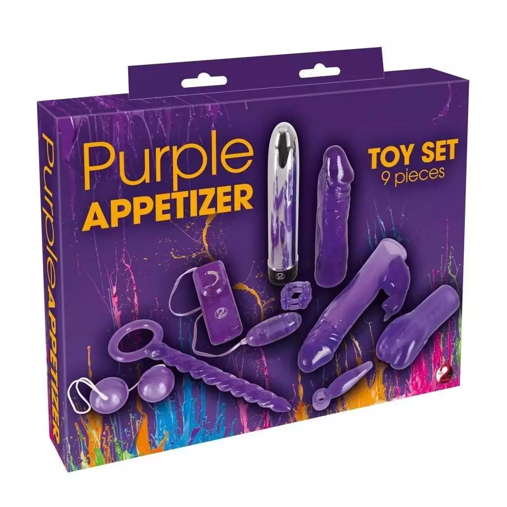 Purple Appetizer Sexlegetøj Sæt med 9 DeleLilla
