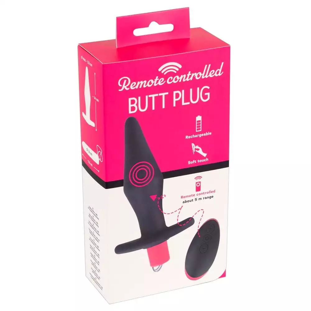 You2Toys Anal Plug med Vibrator og FjernbetjeningPink / Sort
