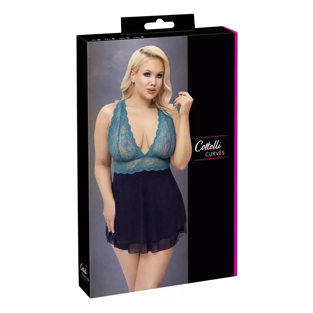 Plus Size Babydoll i Blonder og Tyl4XL