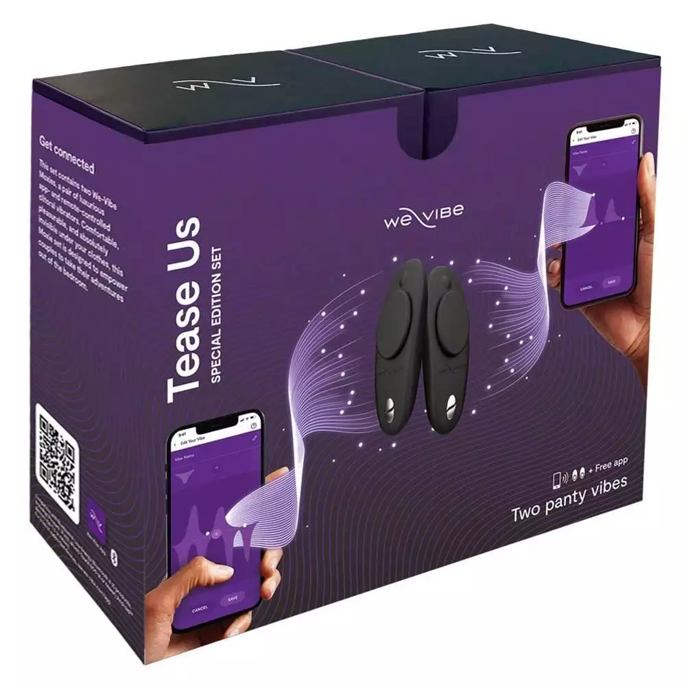 We-Vibe Tease Us - 2 x Moxie Klitorisvibrator med FjernbetjeningSort