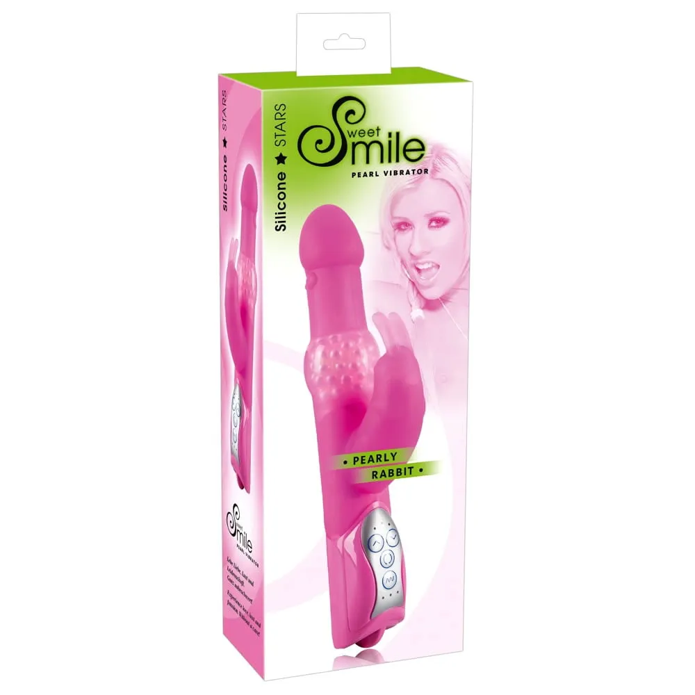 Smile Pearly Rabbit Perlevibrator med Klitoris VibratorPink
