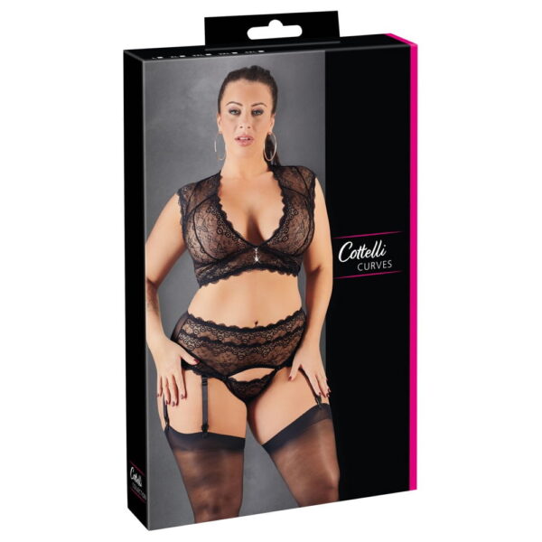 Plus Size Bralette med G-streng og Hofteholder4XL