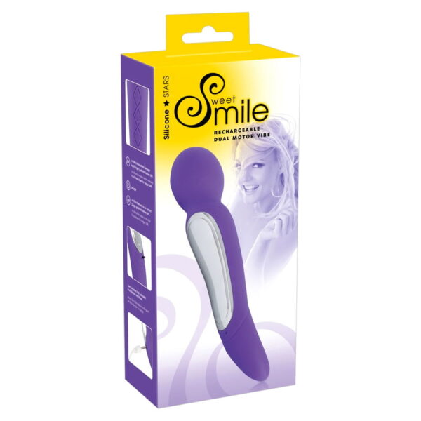 Sweet Smile Dual Vibrator & MassagestavLilla & Sølv