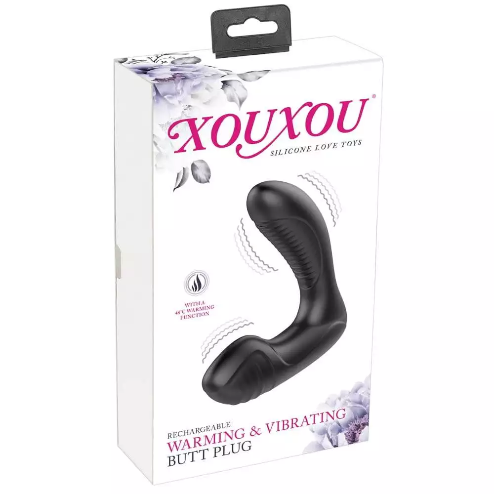 XOUXOU Anal Plug med Vibrator og VarmeSort