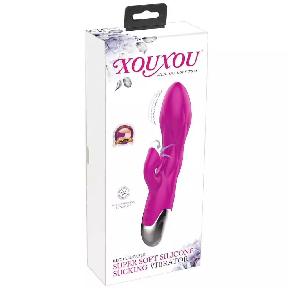 XOUXOU Rabbit Vibrator med klitoris sugerPink