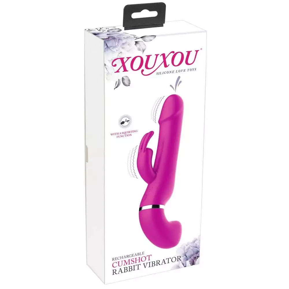 XOUXOU Cumshot Rabbit Vibrator med Sprøjte FunktionPink