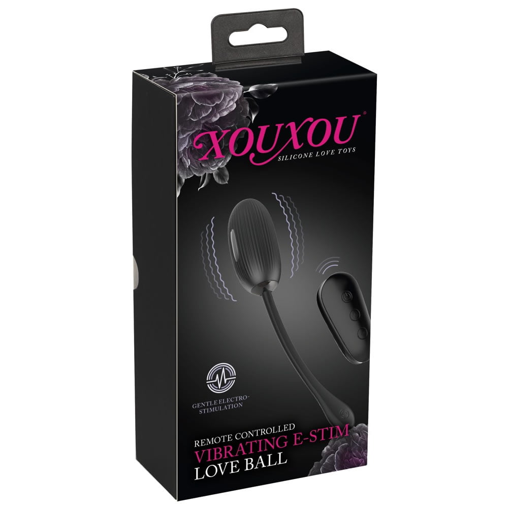 XOUXOU Vibrator æg med Pirrestrøm og Trådløs FjernbetjeningSort