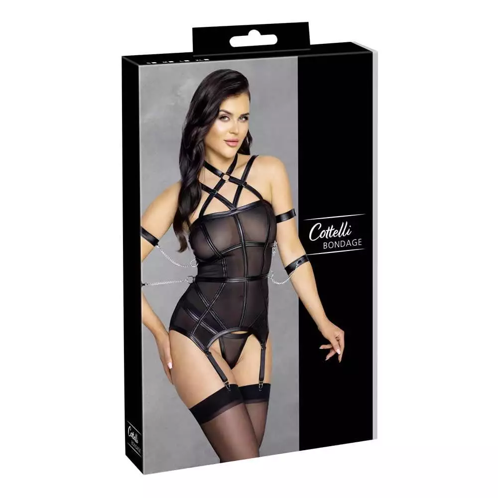 Bustier med Wetlook Stropper