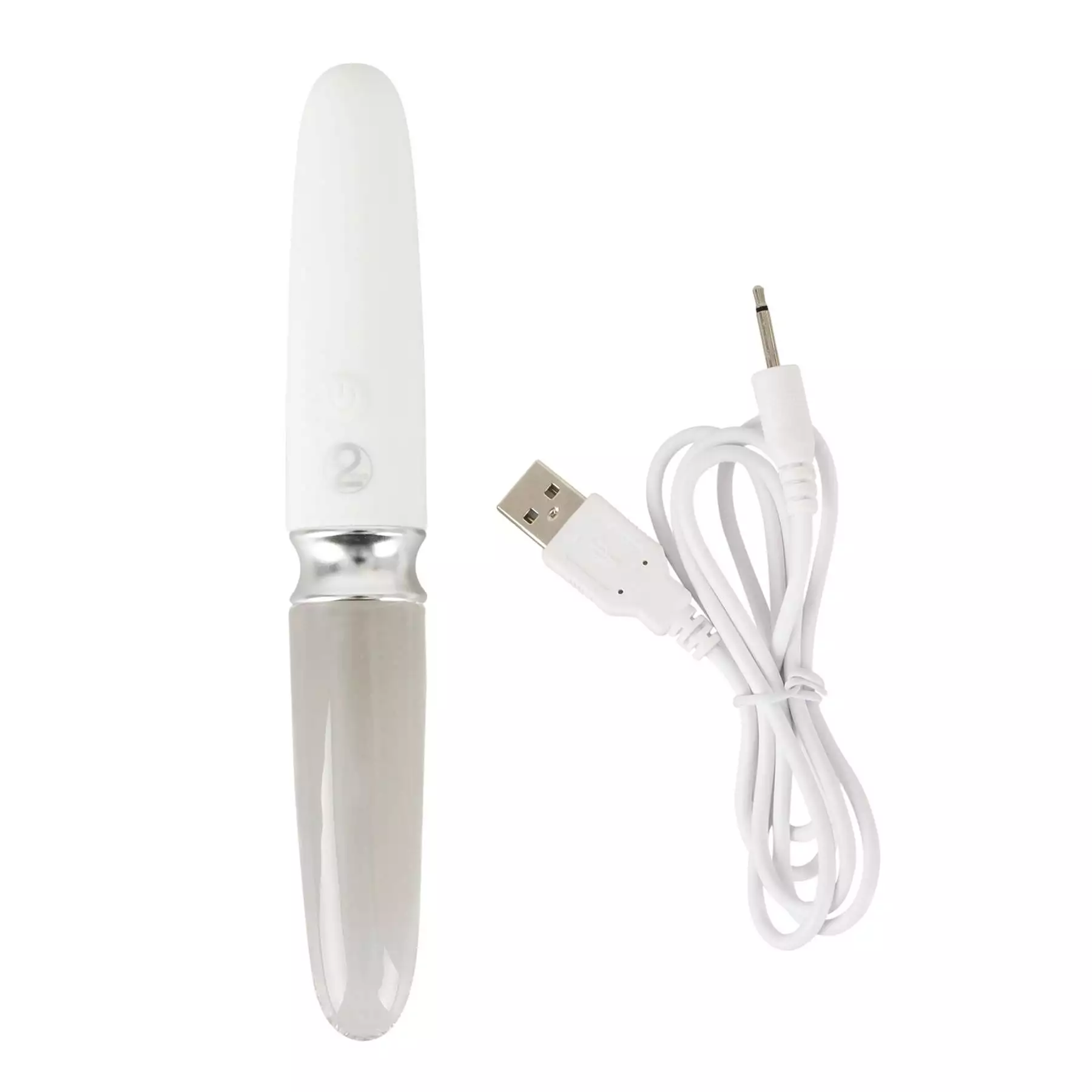 Liaison Straight Silikone og Glas Vibrator med LED Lys - Billede 5