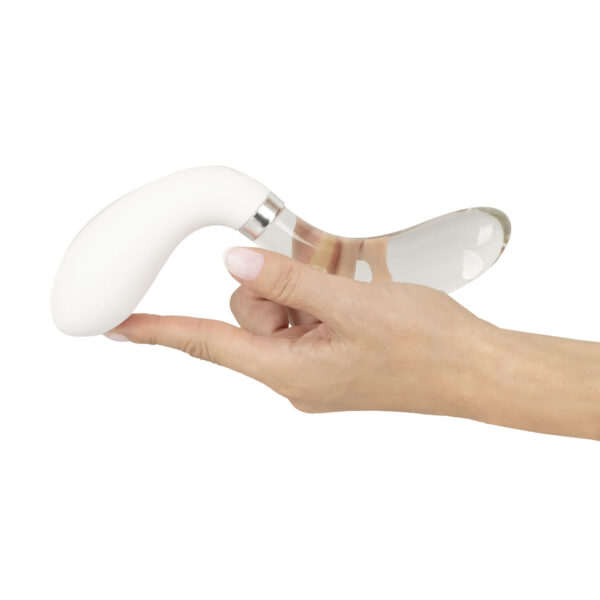 Liaison Curve Silikone og Glas Vibrator med LED Lys - Image 4