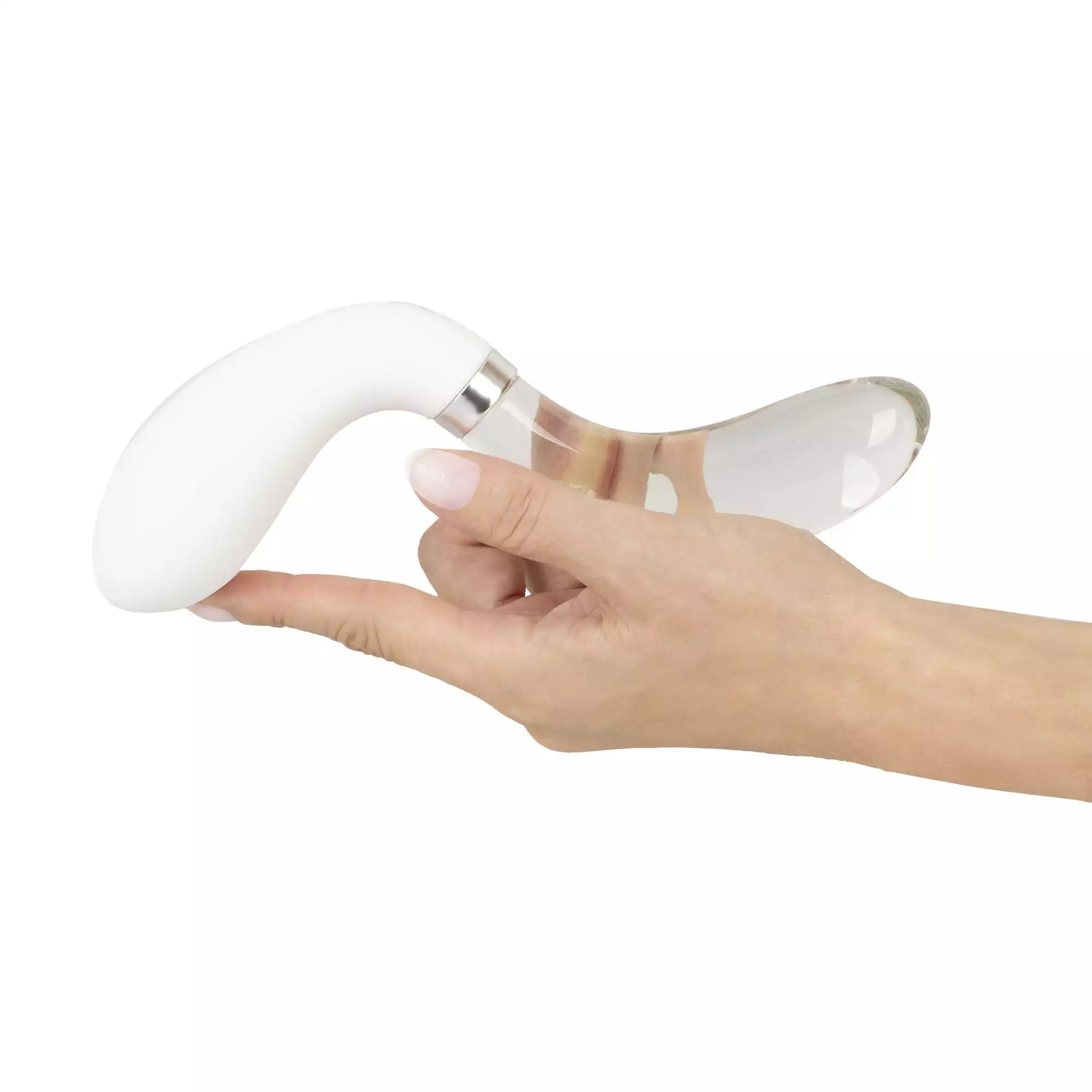 Liaison Curve Silikone og Glas Vibrator med LED Lys - Billede 4