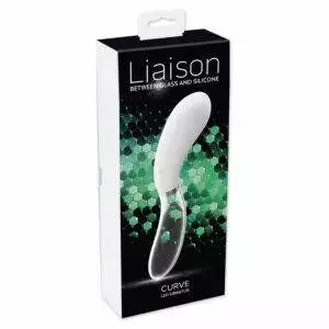 Liaison Curve Silikone og Glas Vibrator med LED Lys