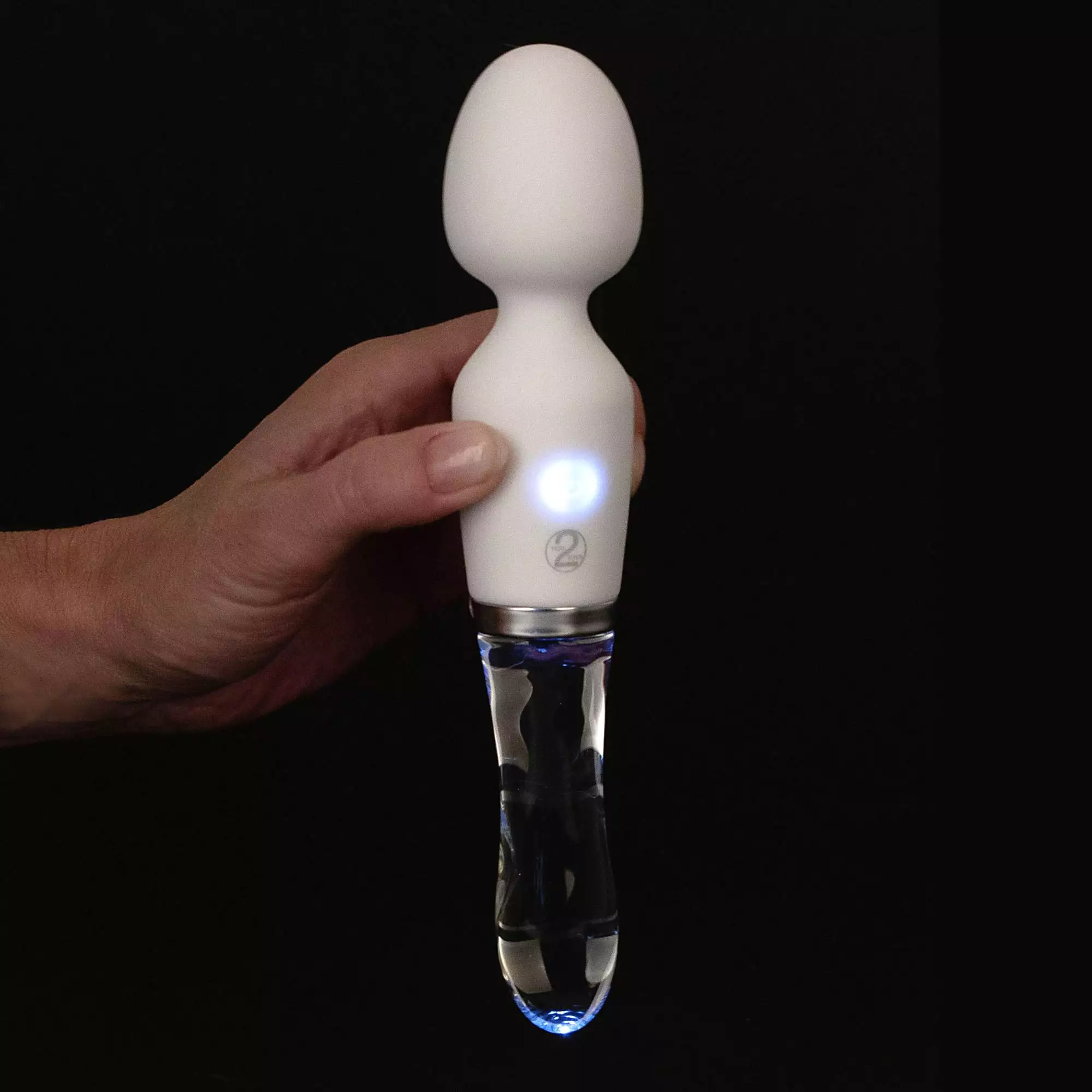 Liaison Wand Silikone og Glas Vibrator med LED Lys - Billede 6