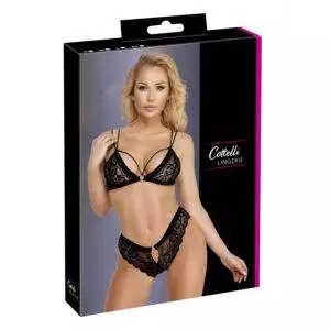 Blonde BH Sæt med Cage Straps