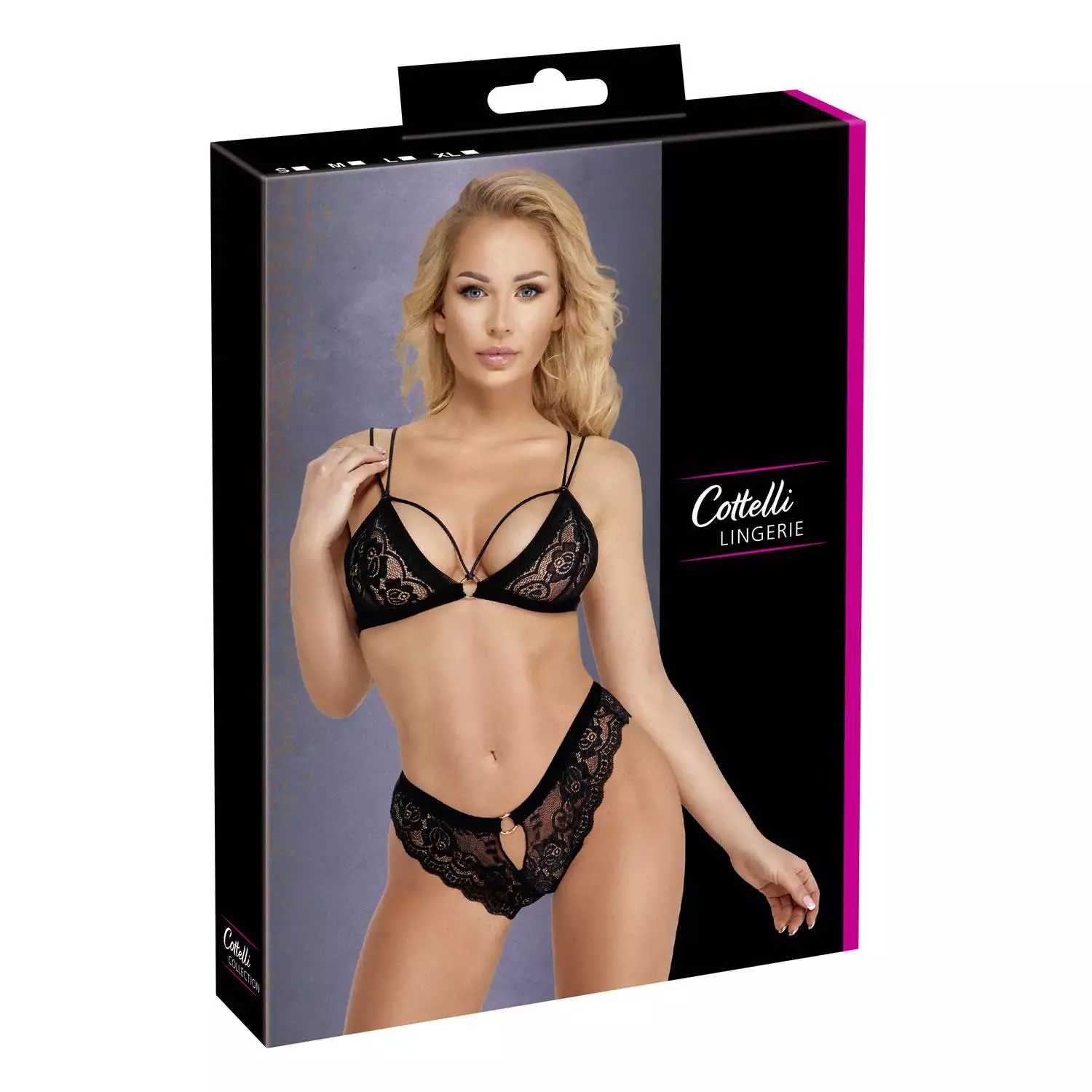 Blonde BH Sæt med Cage Straps