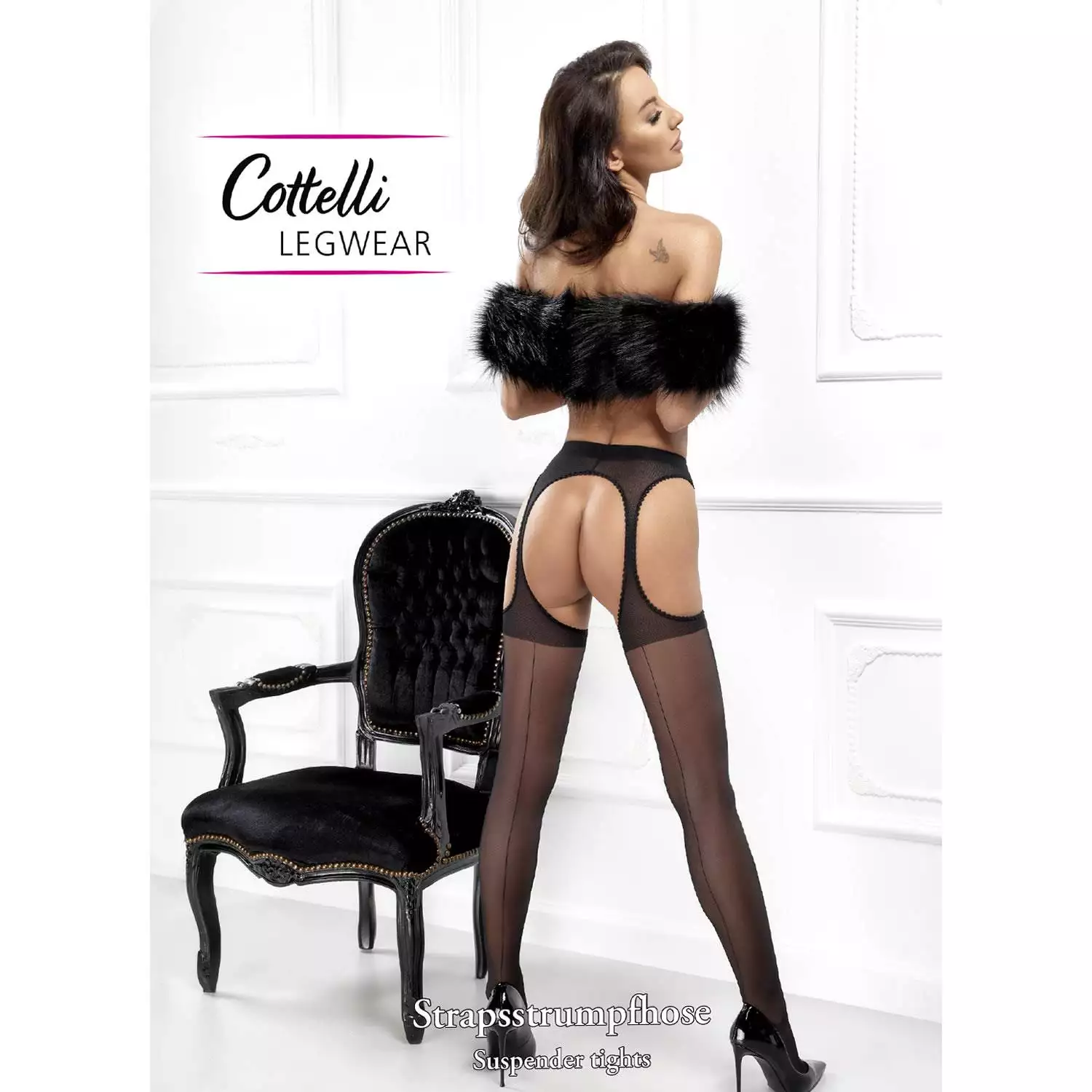 Bundløse Strømpebukser med Hofteholder Look - Billede 2