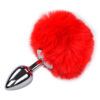 Alive Metal Anal Fluffy Plug Med Rød Kanin Hale - Image 2