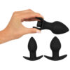 Black Velvet Anal Plug sæt med 3 plugs og Vibrator - Image 10