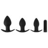 Black Velvet Anal Plug sæt med 3 plugs og Vibrator - Image 9
