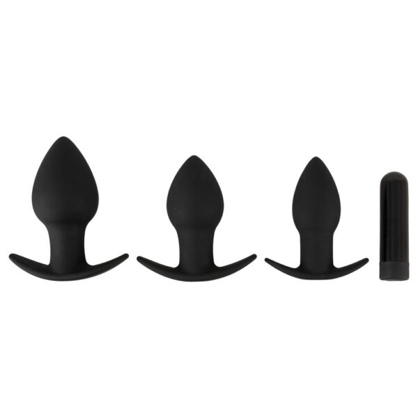 Black Velvet Anal Plug sæt med 3 plugs og Vibrator - Image 9