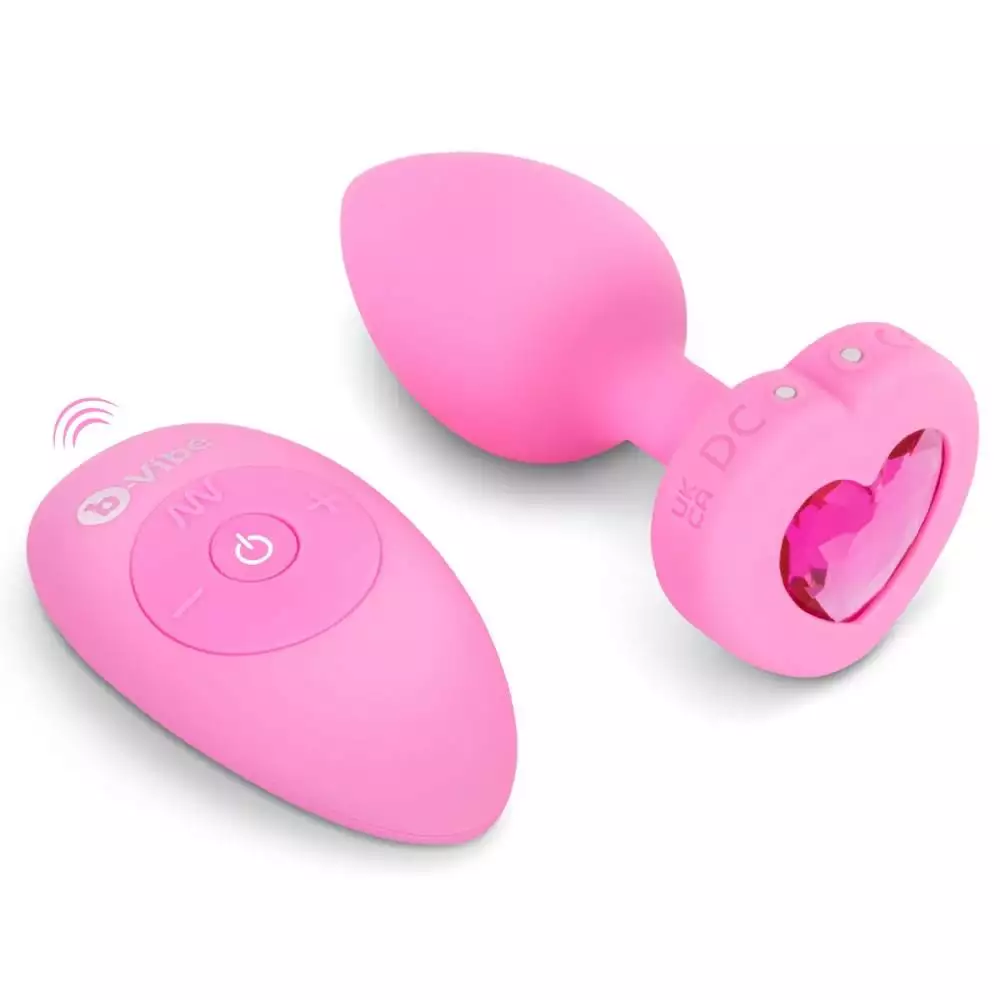 B-Vibe Vibrating Heart Anal Plug med Fjernbetjening - Billede 12