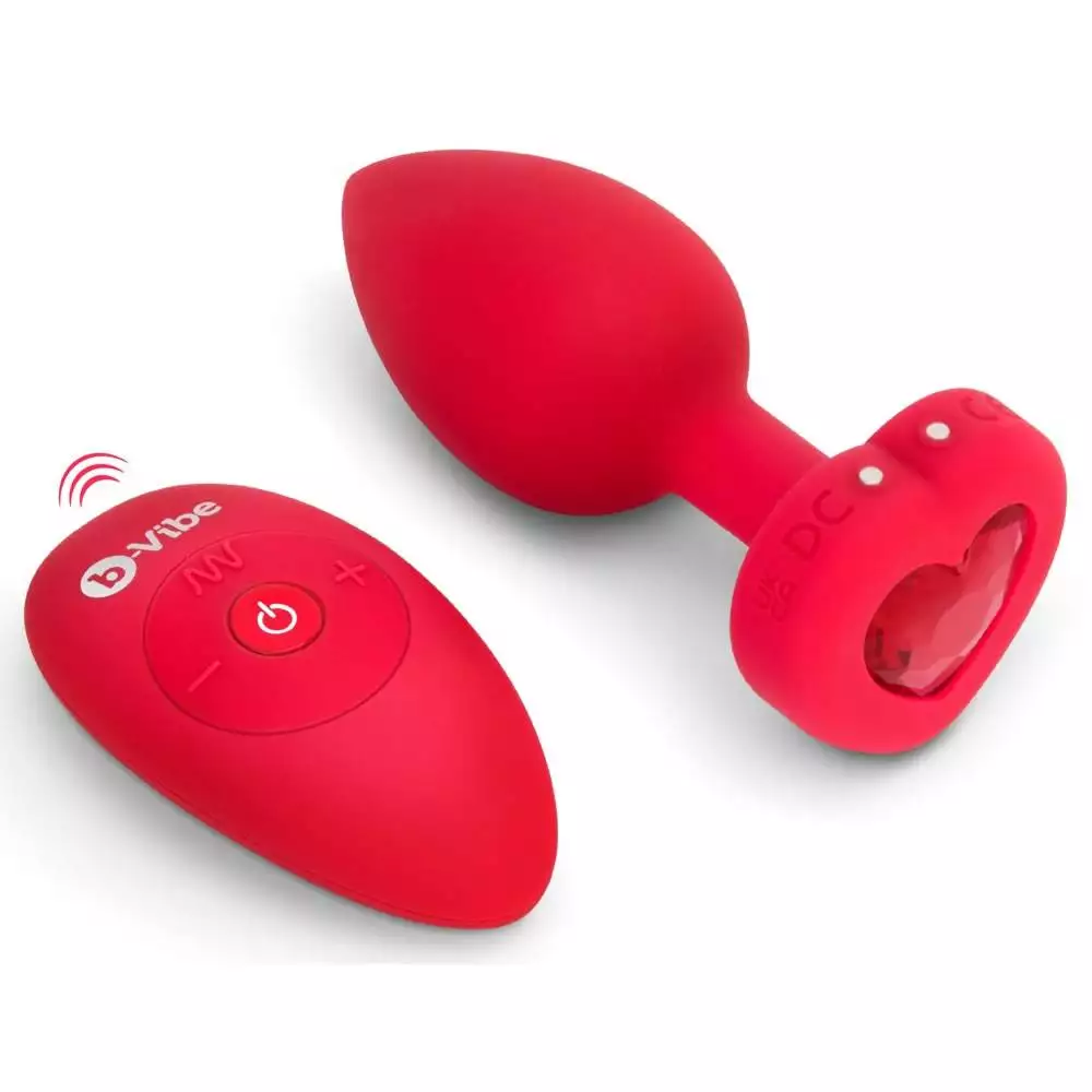 B-Vibe Vibrating Heart Anal Plug med Fjernbetjening - Billede 13