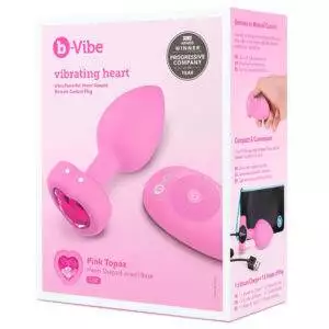 B-Vibe Vibrating Heart Anal Plug med Fjernbetjening