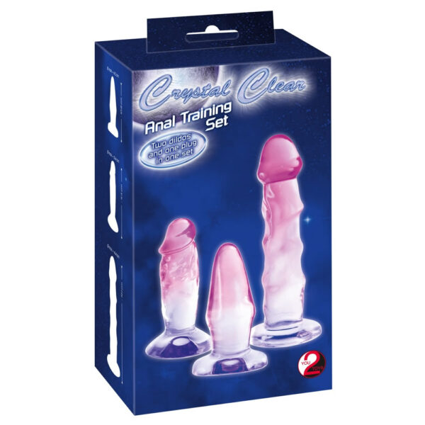 Crystal Anal Træning Sæt med Plug og Dildo