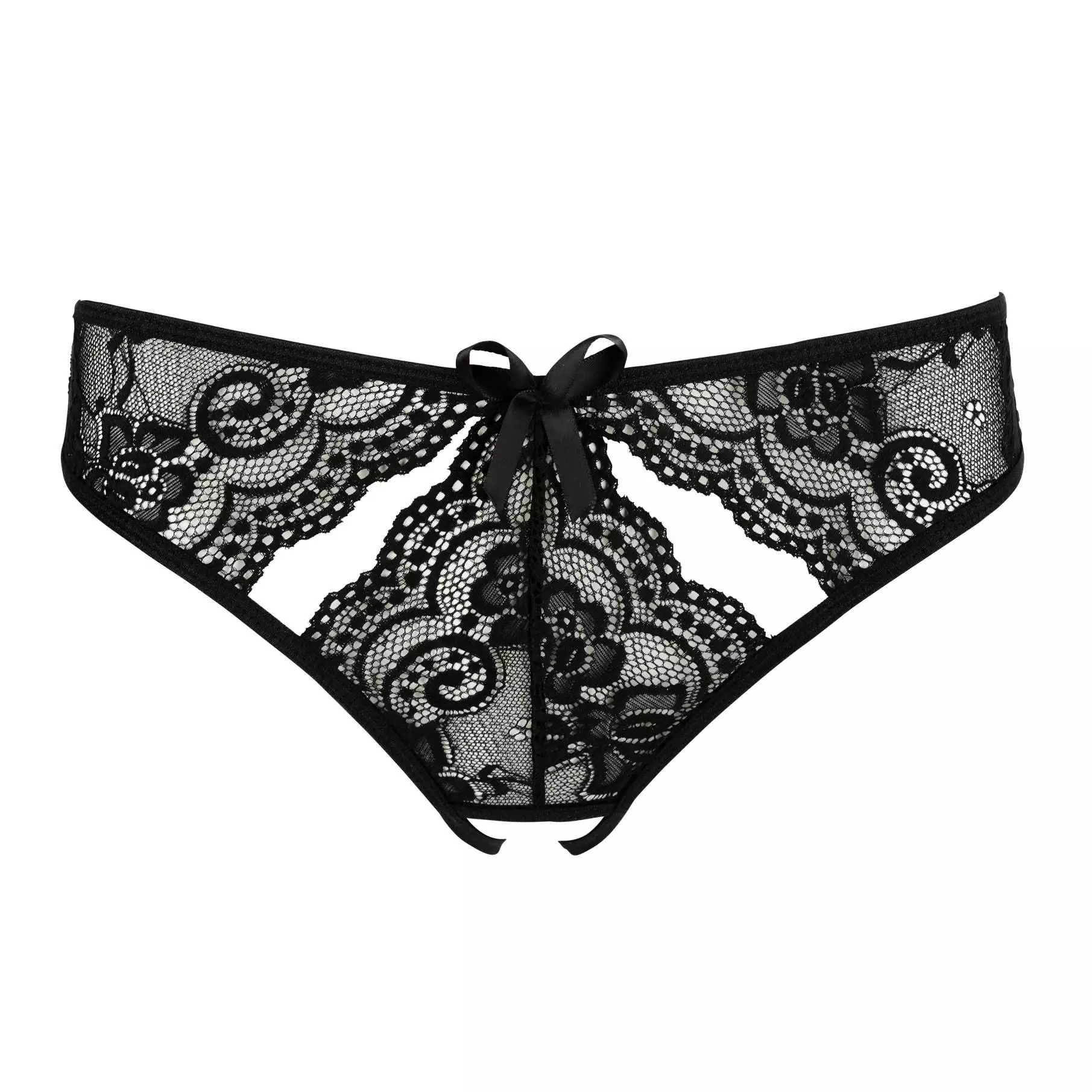 Bundløse Blonde Trusser i Sort