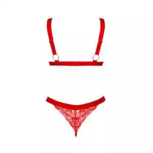 Obsessive Elianes Blonde BH sæt i Rød