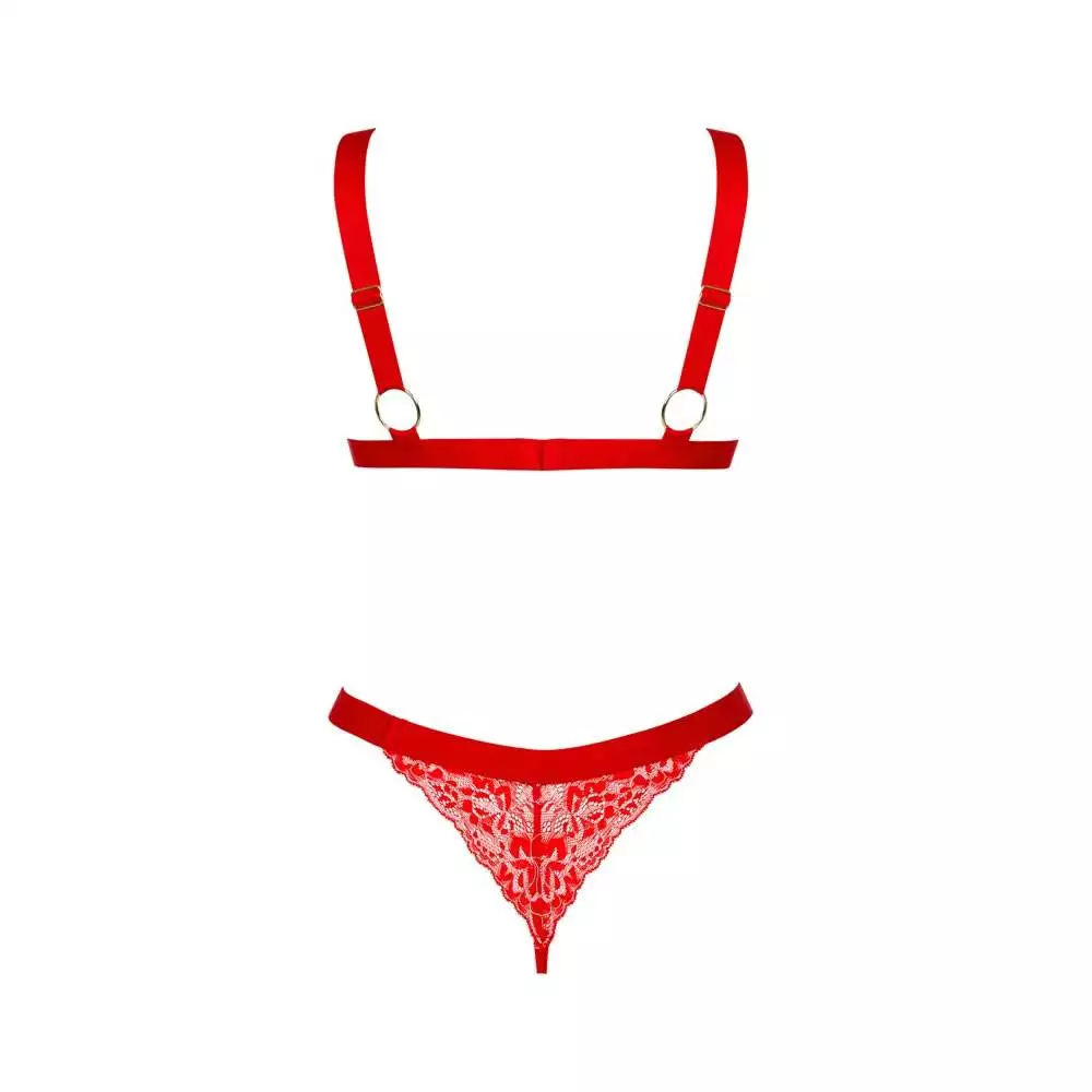Obsessive Elianes Blonde BH sæt i Rød