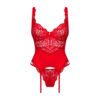 Obsessive Amor Cherris Bustier og Lingerisæt i Rød