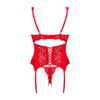 Obsessive Amor Cherris Bustier og Lingerisæt i Rød - Image 5