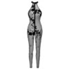 Noir Off-the-shoulder jumpsuit i Transparent med Print - Image 6