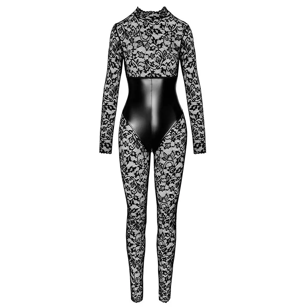 Noir Blonde Jumpsuit med Wetlook Korset indsats - Billede 5