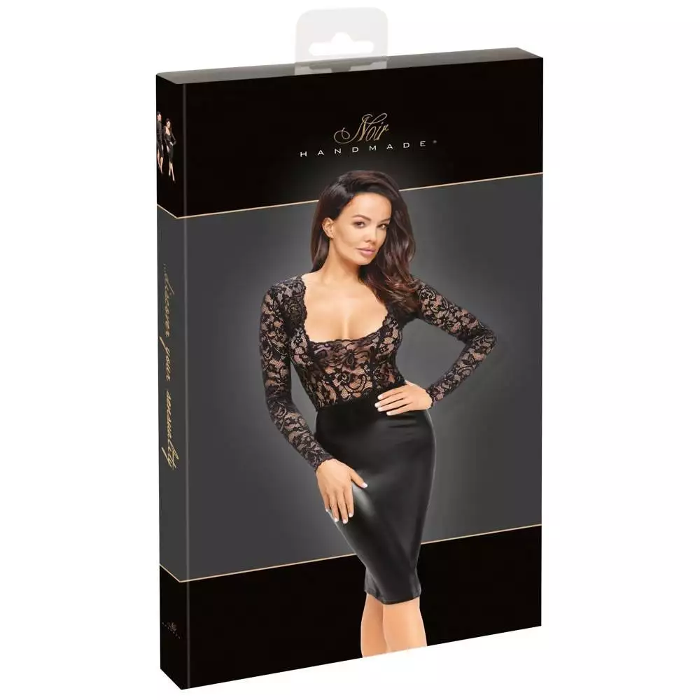 Noir Wetlook og Blonde Kjole