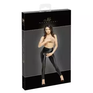 Noir Bundløse Wetlook Leggings