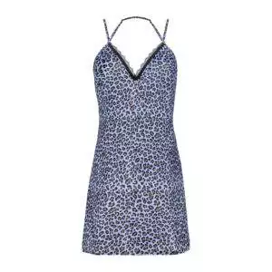 Obsessive Nadine Negligé med Trusser i Blå Leopard