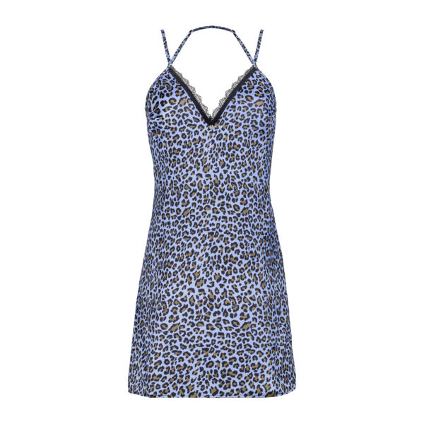 Obsessive Nadine Negligé med Trusser i Blå Leopard