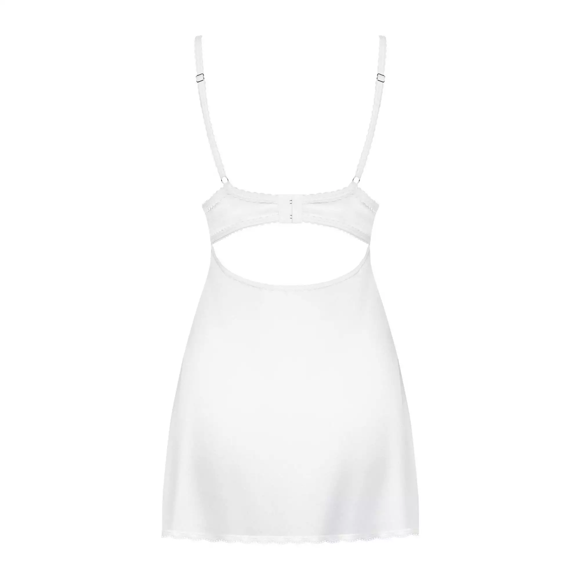 Obsessive Negligé i Hvid Satin og Blonder - Billede 7
