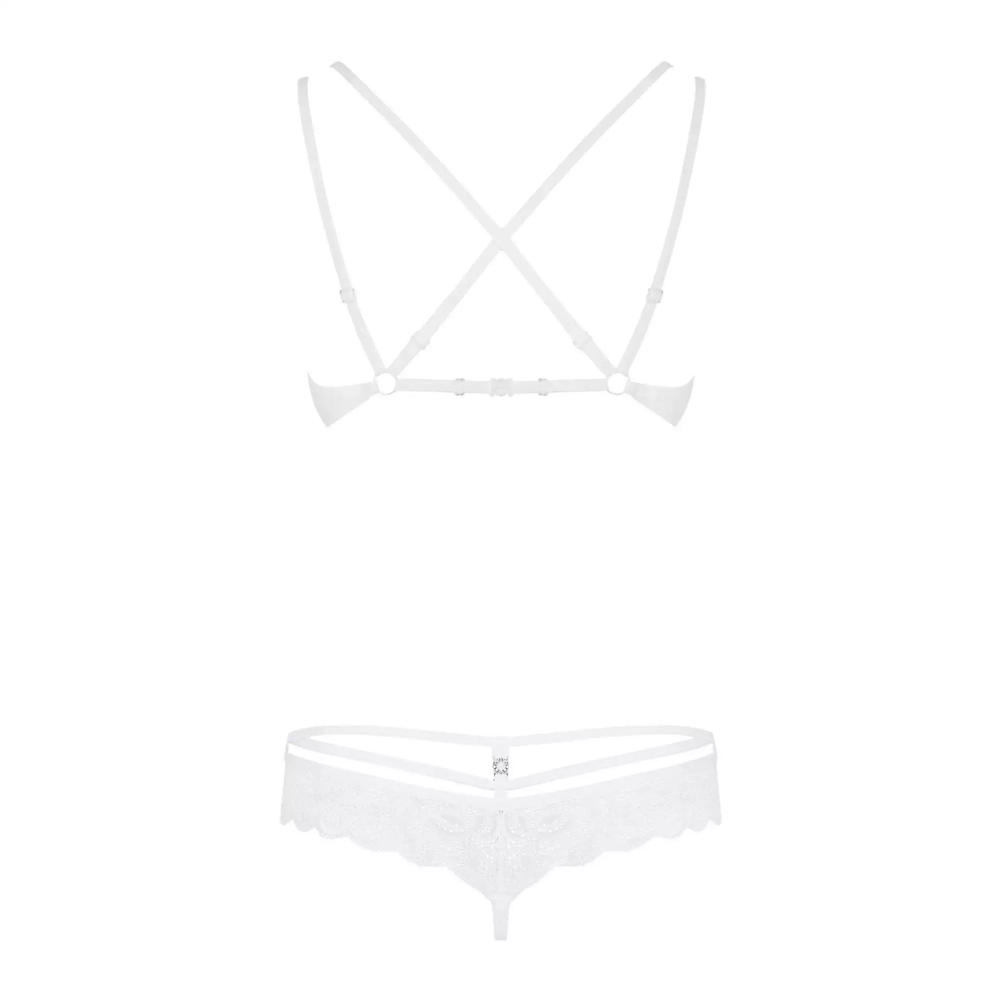 Obsessive Blonde BH sæt i Hvid - Billede 5