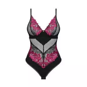 Obsessive Rosenty Lingeri Body med Røde Blonder