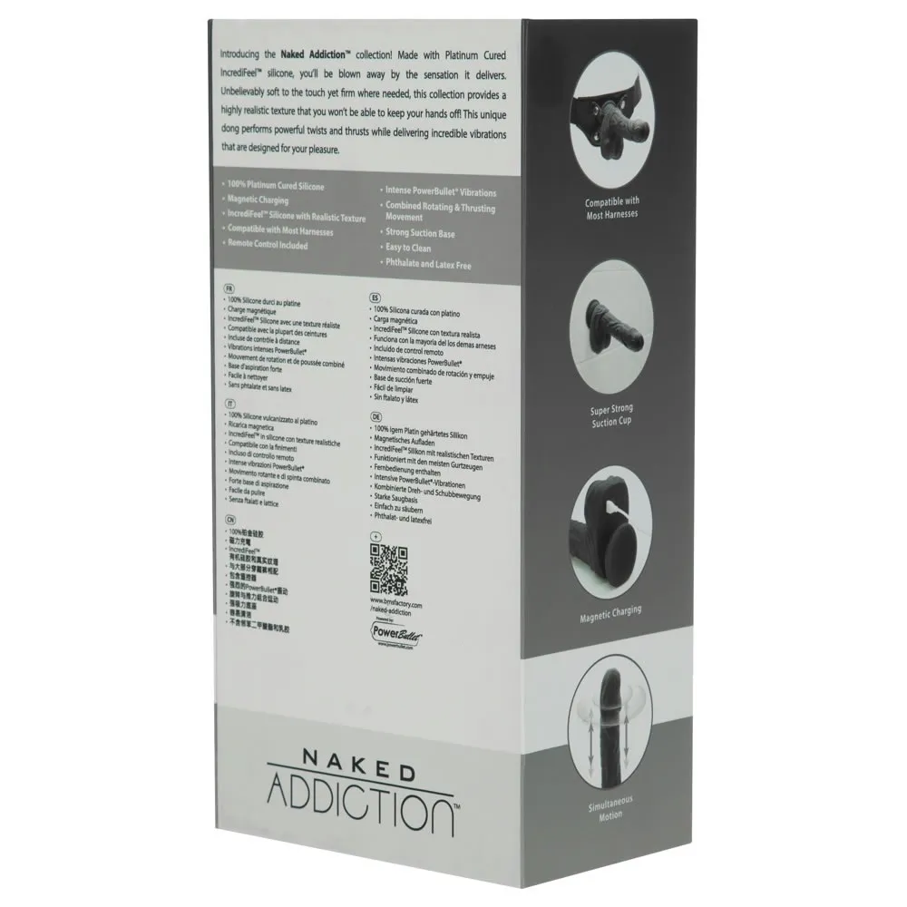 Naked Addiction Roterende Silikone Vibrator Med Støde Funktion - Billede 12